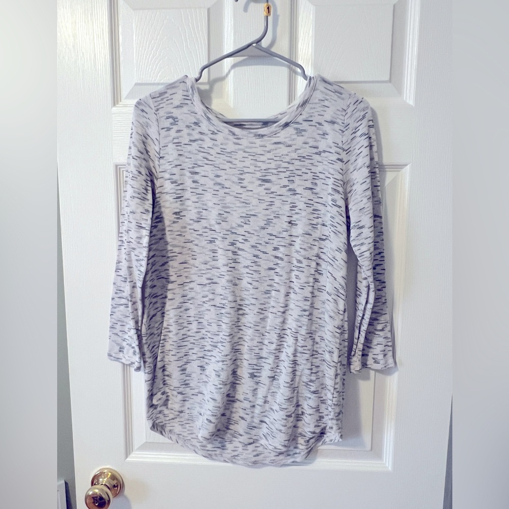 Heathered White Cozy Tunic Top